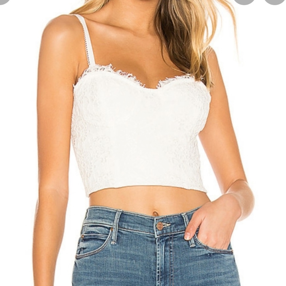 Cami NYC White Scarlett crop top